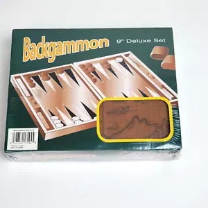 Backgammon Tan Map Case 9” Deluxe Set Brand New Sealed - Picture 1 of 3