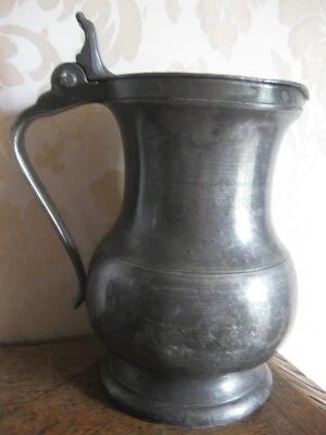 Ancien pichet en étain  Lorraine   18ème siècle  ? - Photo 1/4