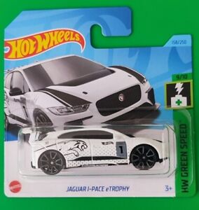 1:64 Hot Wheels Jaguar I-Pace ETrophy White Short Card