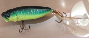 Vintage Yuki Ito ½oz. MAX 2004 Fishing Lure 3¼" Greenish w/Silver Tiger Stripe - Picture 1 of 4