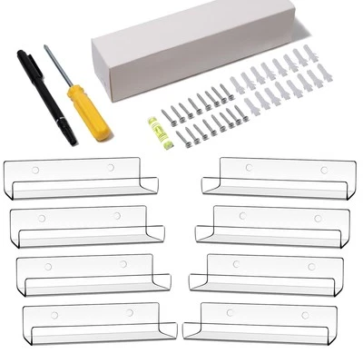 Vinyl Record Shelf Wall Mount 8 PackVinyl record holder CD RackRecord Wall Di... - Image 1 of 4