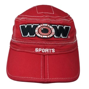 Wow Sports Cadet Army Cap Red One Size Adjustable Strap Lightweight Embroidered - Picture 1 of 8