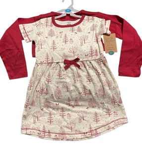 Vestido + Cárdigan Touched by Nature Bebé Niña Algodón Orgánico (Niño Pequeño Talla 4T) - Imagen 1 de 9