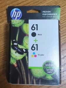 HP 61 czarne trójkolorowe wkłady atramentowe combo 2-pak. Nowy. Exp 05/14 - Zdjęcie 1 z 7