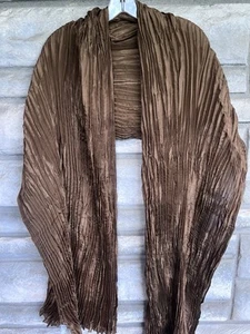 Eileen Fisher Whisper Transitional Silk Scarf Gold Yellow $128 - Picture 1 of 5