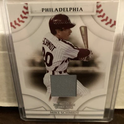 Mike Schmidt Game Worn Jersey 2008  Donruss Threads 159/350 Mint Condition - Image 1 of 4