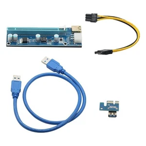60cm Riser PCI-E Riser Card 009S Pcie Express 1x à 16x Extender USB Câble - Afbeelding 1 van 7