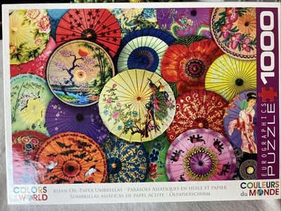 EuroGraphics Asian Oil Paper Umbrellas 1000 Piece Jigsaw Puzzle - Image 1 of 3