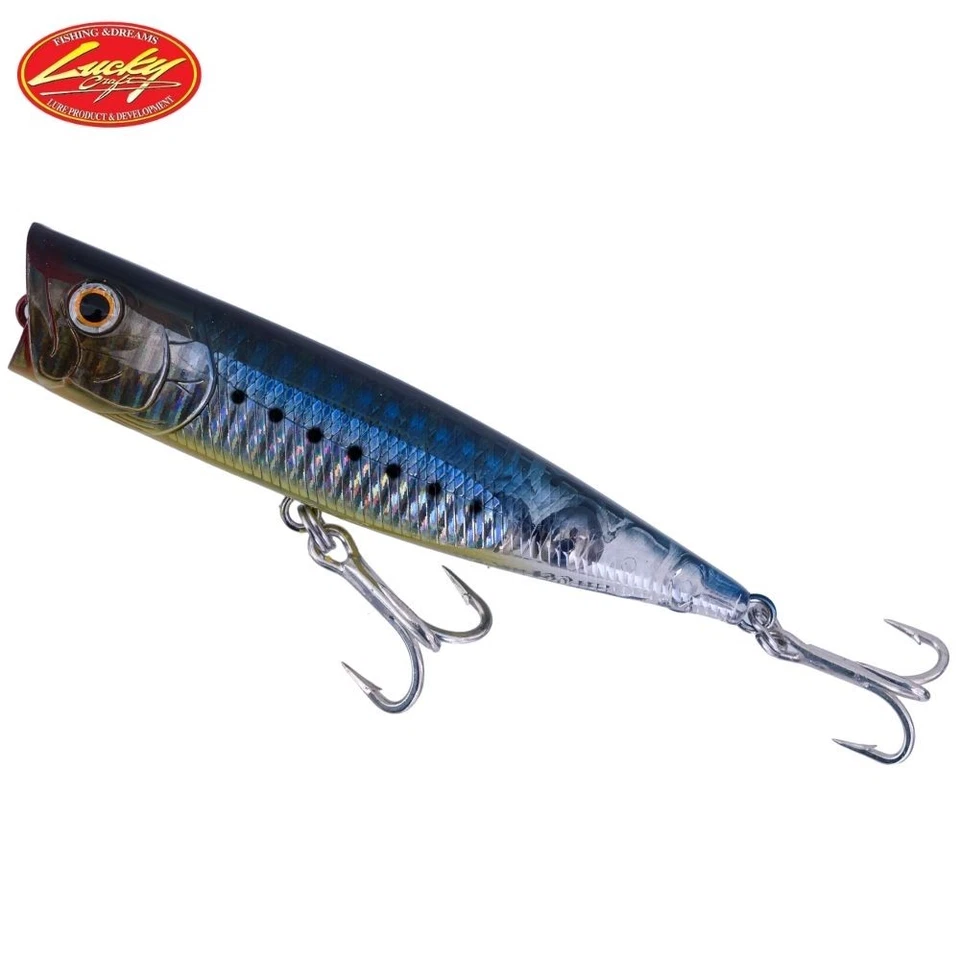 LUCKY CRAFT Topwater Floating Popper Lure G-SPLASH 120HD Ghost Metallic Sardine - Photo 1/3