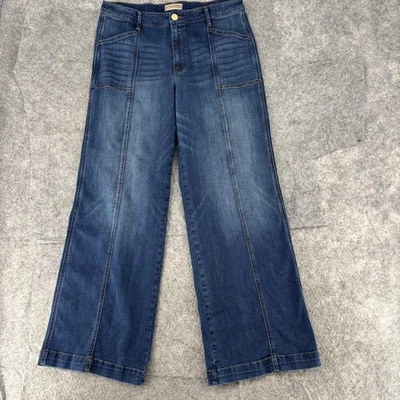 Kut From The Kloth Jeans Womens 14 Blue Jodi Wide Leg High Rise Patch Pockets - Image 1 of 4