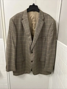 Peter Millar Blazer Mens Sz 48R Brown Houndstooth 100% Wool 2 Buttons Jacket - Picture 1 of 12