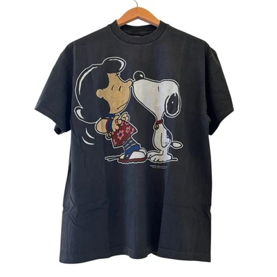Vintage 1952 Peanuts Snoopy Woodstock Lucy T Shirt Rare Kissing REPRINT XL - Image 1 of 4