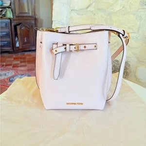 Michael Kors Emilia Small Leather Bucket Crossbody Messenger Bag Powder Blush - Picture 1 of 10