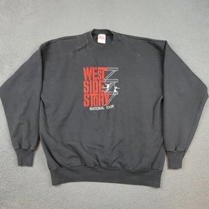 Vintage West Side Story Sweatshirt Herren XL schwarz Hanes Musical Theater Tour 90s - Bild 1 von 12