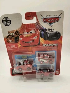 Disney Pixar Cars Mini Racers Racing Red Mater, Sally, Lightning McQueen 3 pack - Picture 1 of 3