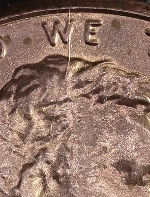 2018 P Lincoln Shield Cent Spiked Head Die Crack Error - Image 1 of 4