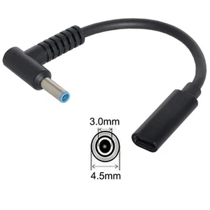 Type-c female to DC 4.5mm x 3.0mm Power PD Fast Charge Cable For HP Laptop A - Afbeelding 1 van 12
