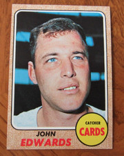 1968 Topps Baseball - # 558 John Edwards, C, St. Louis Cardinals
