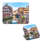 1 Mouse Mat & 1 Square Coaster La Petite France Strasbourg Houses #51305