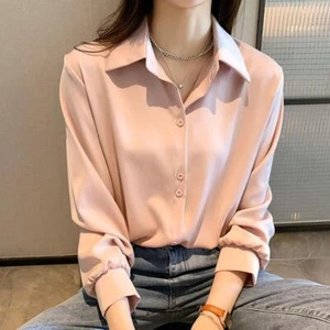 Blusas De Mujer Manga Larga Camisa Elegantes Fina De Moda Casuales New 50%off - Picture 1 of 28