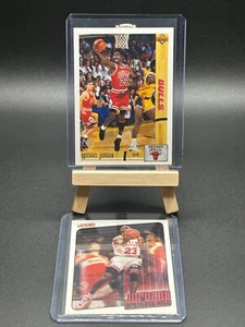 Lot *2* Michael Jordan Cards 1991 Upper Deck #44 + 1999 Upper Deck Victory #412 - Picture 1 of 5