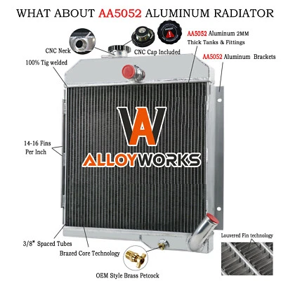 Full Aluminum Radiator For 1965-1971 Jeep CJ5 CJ6 DJ5 DJ6 Buick 225 V6 Manual Foto 1 de 4