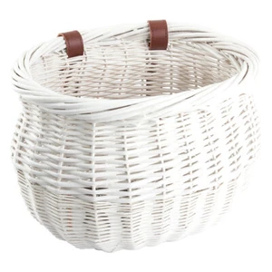 Sunlite Front Woven Willow Bicycle Basket 8 x 13 x 9 - Blanco - Imagen 1 de 1