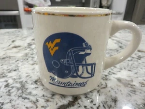 West Virginia Mountaineers 1988 Undefeated Coffee Mug Gold Trim NCAA Football - Picture 1 of 5