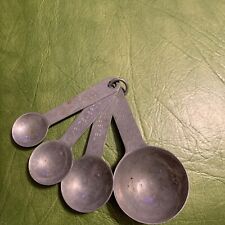 Vintage Set of 4 Stainless Measuring Spoon Set  1/4-1/2-1 Tsp-1 Tbsp Rare Round