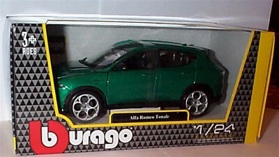 Coche diecast burago Alfa Romeo Tonale en verde escala 1:24 nuevo en caja Foto 1 de 2