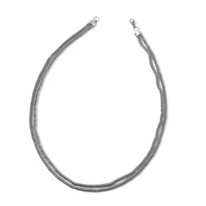 Collar de malla de doble cadena de acero inoxidable (24 pulgadas) ¡NUEVO en caja de regalo!  #JN1076 - Imagen 1 de 2