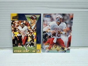 1998 Aurora Fleer Football Ryan Leaf 2 Rookie Card Lot High Grade Mint+ - Picture 1 of 2