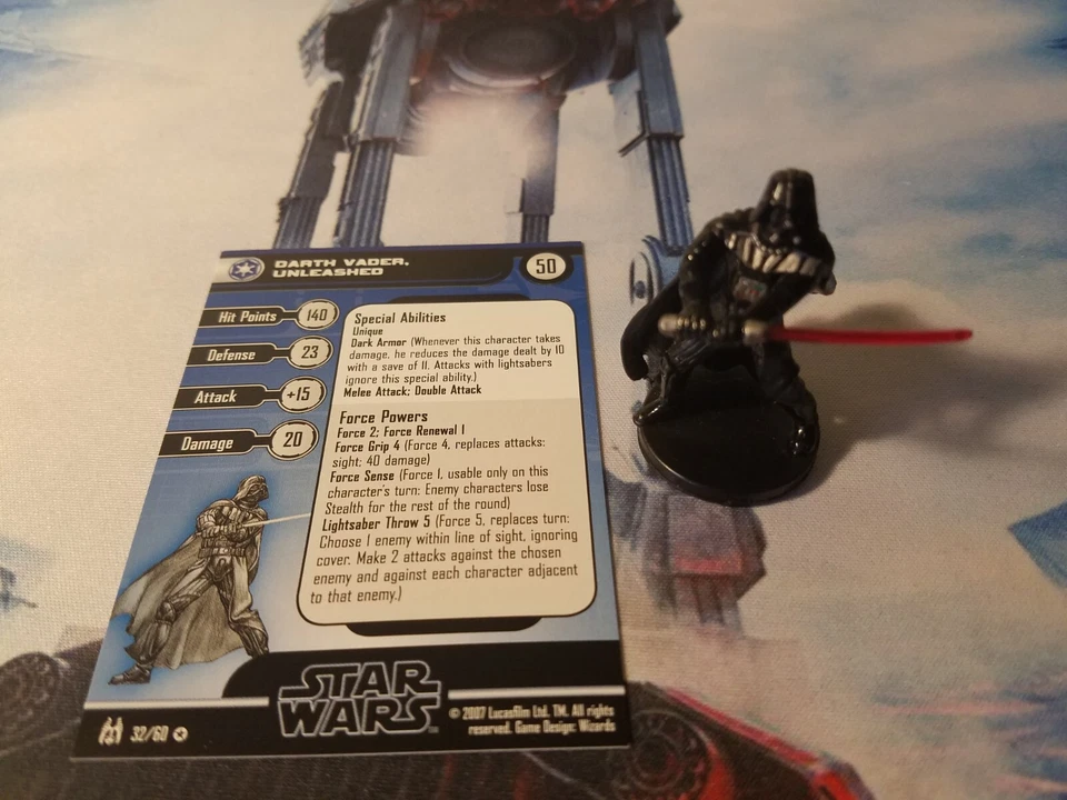 Star Wars Miniatures Force Unleashed 32 Darth Vader, Unleashed - Image 1 of 1