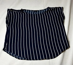 Iris Women's Top Size XL Blouse Navy Blue w/ White Stripes - Picture 1 of 8