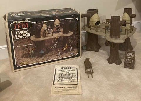 Vintage Star Wars Ewok Village Complete w/ Box & Instructions ROTJ 1983 Cover
