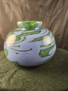 Fantastic Art Glass Hand Blown Vase Signed Taylor Lewis? Numbered Dated - Picture 1 of 13