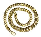 14K Yellow Gold 17 1/4" Curb Link Hollow Necklace 22.5G 11.47Mm Vintage Estate