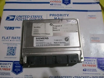 ✅ 2004 BMW 330Ci ECM модуль управления двигателем компьютер PCM ECU блок питания протестирован ❄ - Изображение 1 из 4