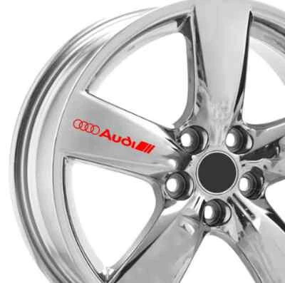 MANY COLORS! AUDI Racing Sport Wheel (Set of 4) Racing Brakes Decals Stickers - Image 1 of 4
