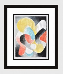 Fabulous ORIGINAL 1988 Josef MATHIS SIGNED Gouache "Molekuel" Gallery Framed COA - Picture 1 of 4