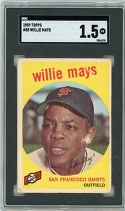 1959 Topps #50 Willie Mays San Francisco Giants HOF SGC 1.5 - Picture 1 of 2