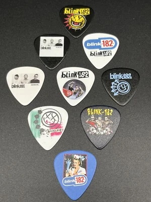 BLINK 182 GUITAR PLECTRUM X 9 0.71MM EMO PUNK TRAVIS BARKER TOM DELONGE