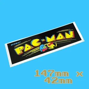 Pacman PAC Man Classic 1980's Logo Vinyl Sticker Decal Arcade Gaming Machine - Picture 1 of 1