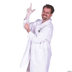 Men's Lab Coat Harry Fingerman Costume - Picture 1 of 4