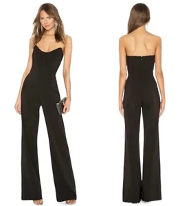 Nookie Diamond Strapless Wide Leg Corset Jumpsuit Womens Size Large $309 - Picture 1 of 13