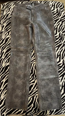 Womens Snake Print Leather Pants - Image 1 of 4
