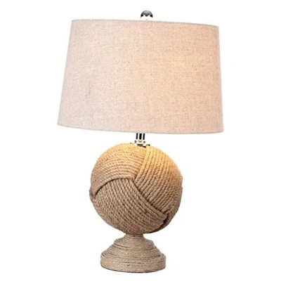  JYL1005A Monkey's Fist 24" Knotted Rope LED Table Lamp Cottage Coastal Rustic  - Image 1 of 4