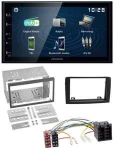 Kenwood 2DIN Bluetooth MP3 USB DAB Autoradio für Fiat Idea ab 05 schwarz - Bild 1 von 8
