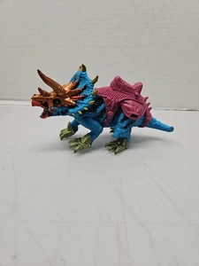 Vintage Chap Mei Beast Rider Triceratops Dinosaurier Spielzeug blau 7,5 Zoll - Bild 1 von 5