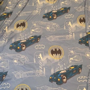 Batman Batmobile DC Comic Apx 2.75 Yards 64 Wide Print Fabric - Twin Flat Sheet - Picture 1 of 5